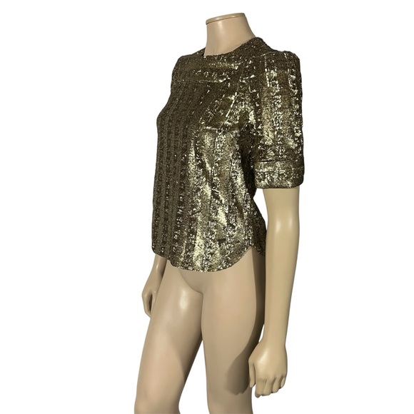 Zadig & Voltaire Gold Sequin Top - Picture 6 of 16